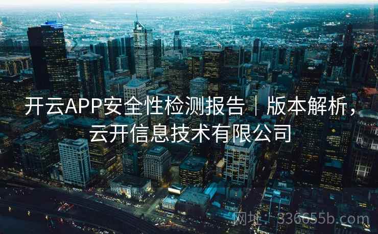 开云APP安全性检测报告|版本解析,云开信息技术有限公司