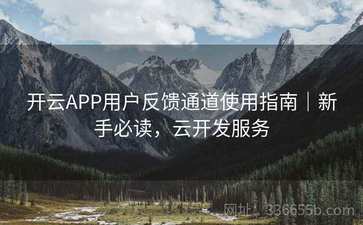 开云APP用户反馈通道使用指南｜新手必读，云开发服务
